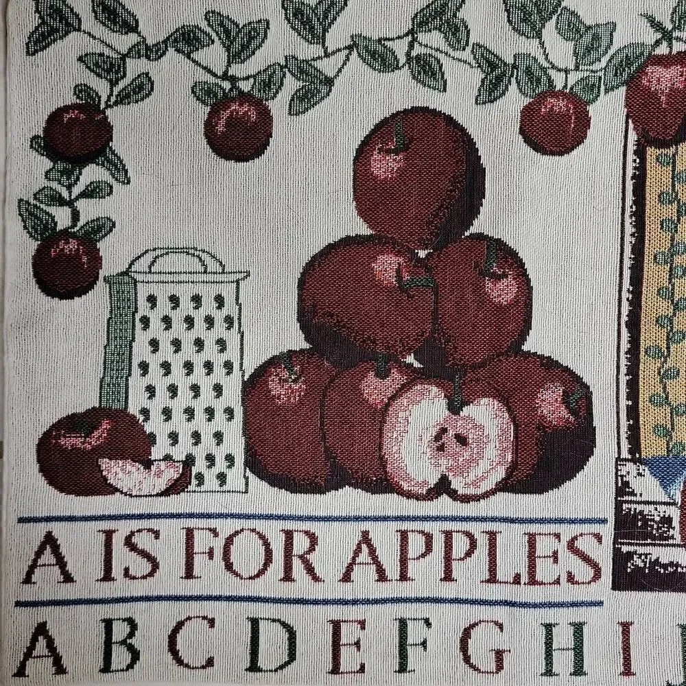 A Is For Apples Tapestry Decorative Table Runner 12x34